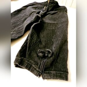 90s KLEE Jean Shorts Bows & Zips Vintage High Waist Stretch 9/10